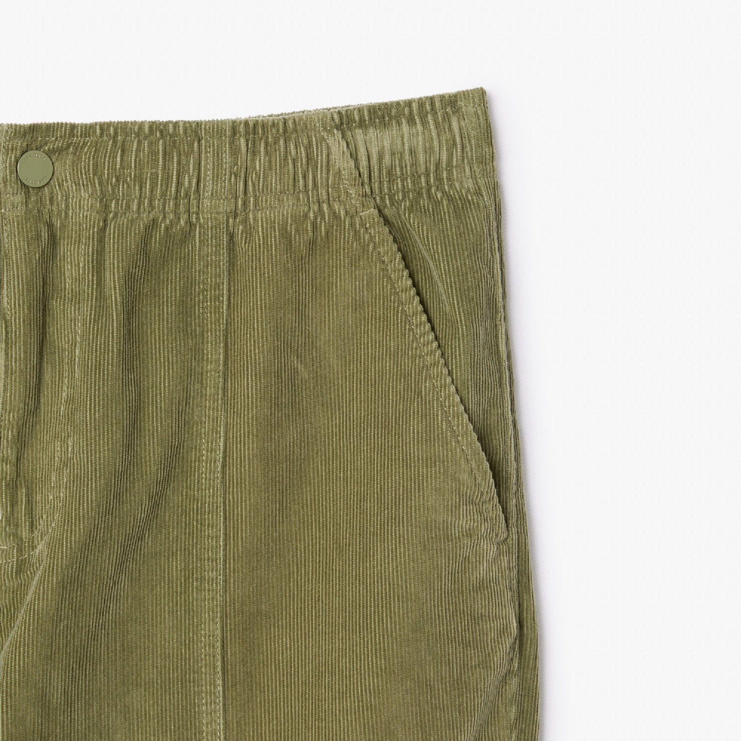 Pantalon chino droit en velours - Kaki