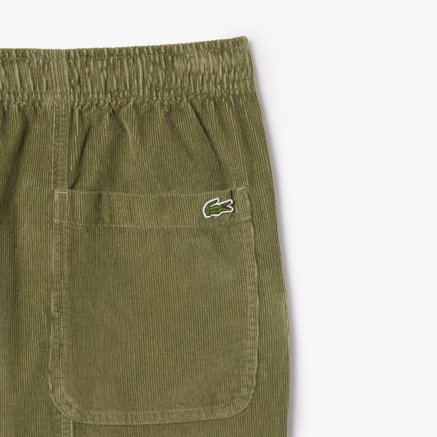 Pantalon chino droit en velours - Kaki