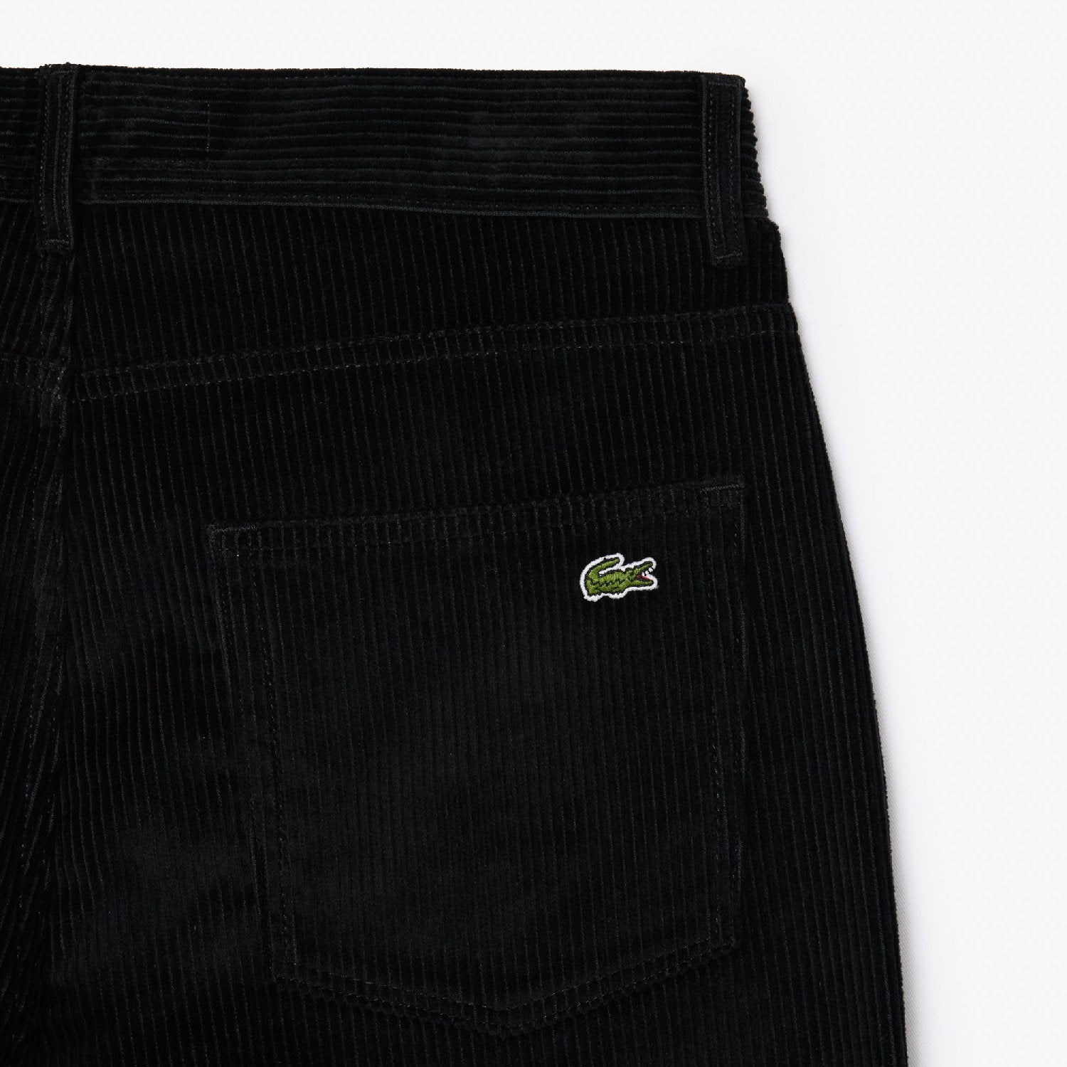 5-pocket straight-leg corduroy trousers - Black