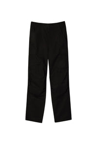 Straight leg multi-pocket cargo trousers - Black