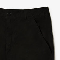 Straight leg multi-pocket cargo trousers - Black