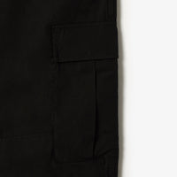 Straight leg multi-pocket cargo trousers - Black