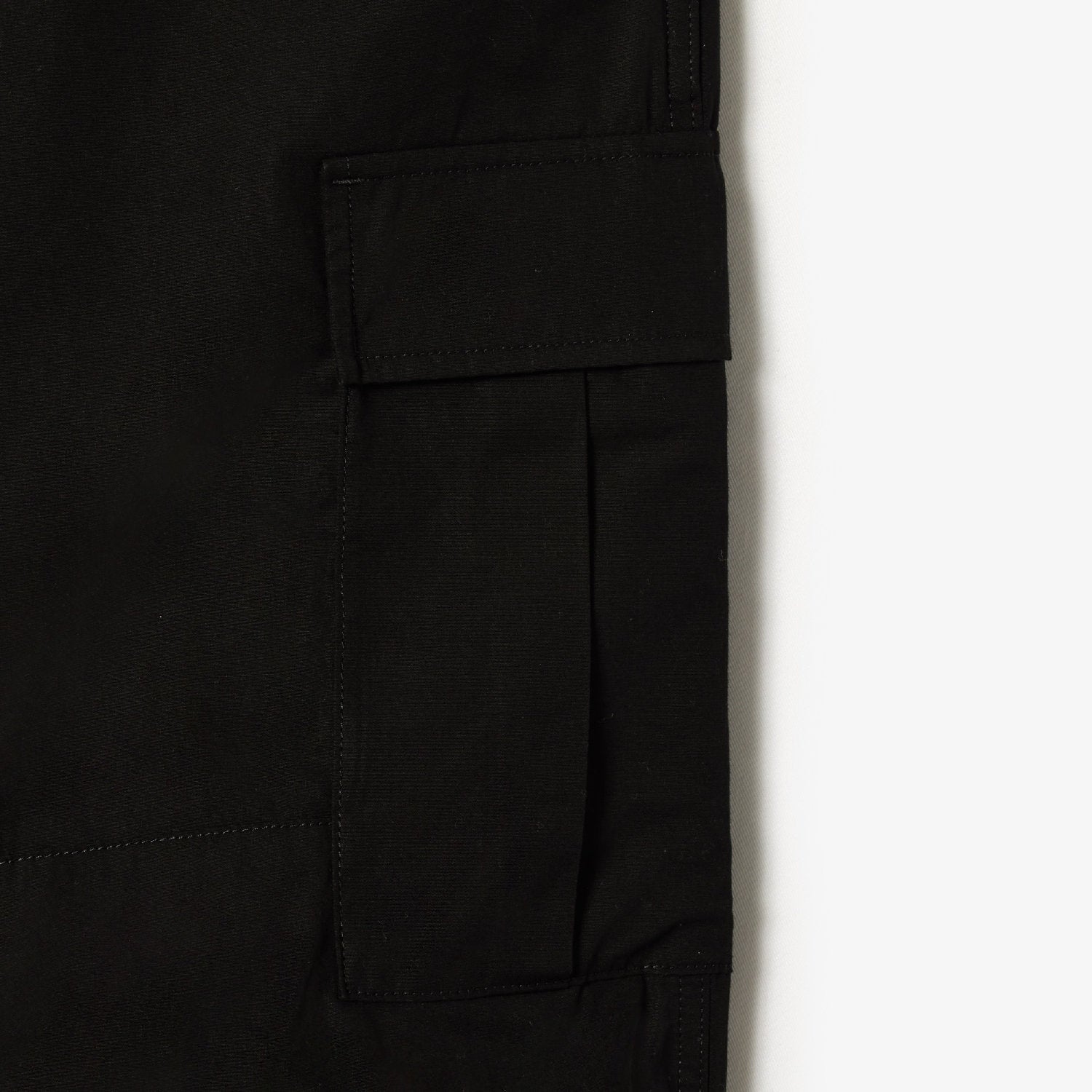 Straight leg multi-pocket cargo trousers - Black