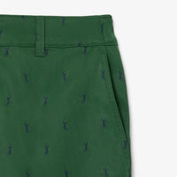 Fitted golf trousers with logo - Green & Navy