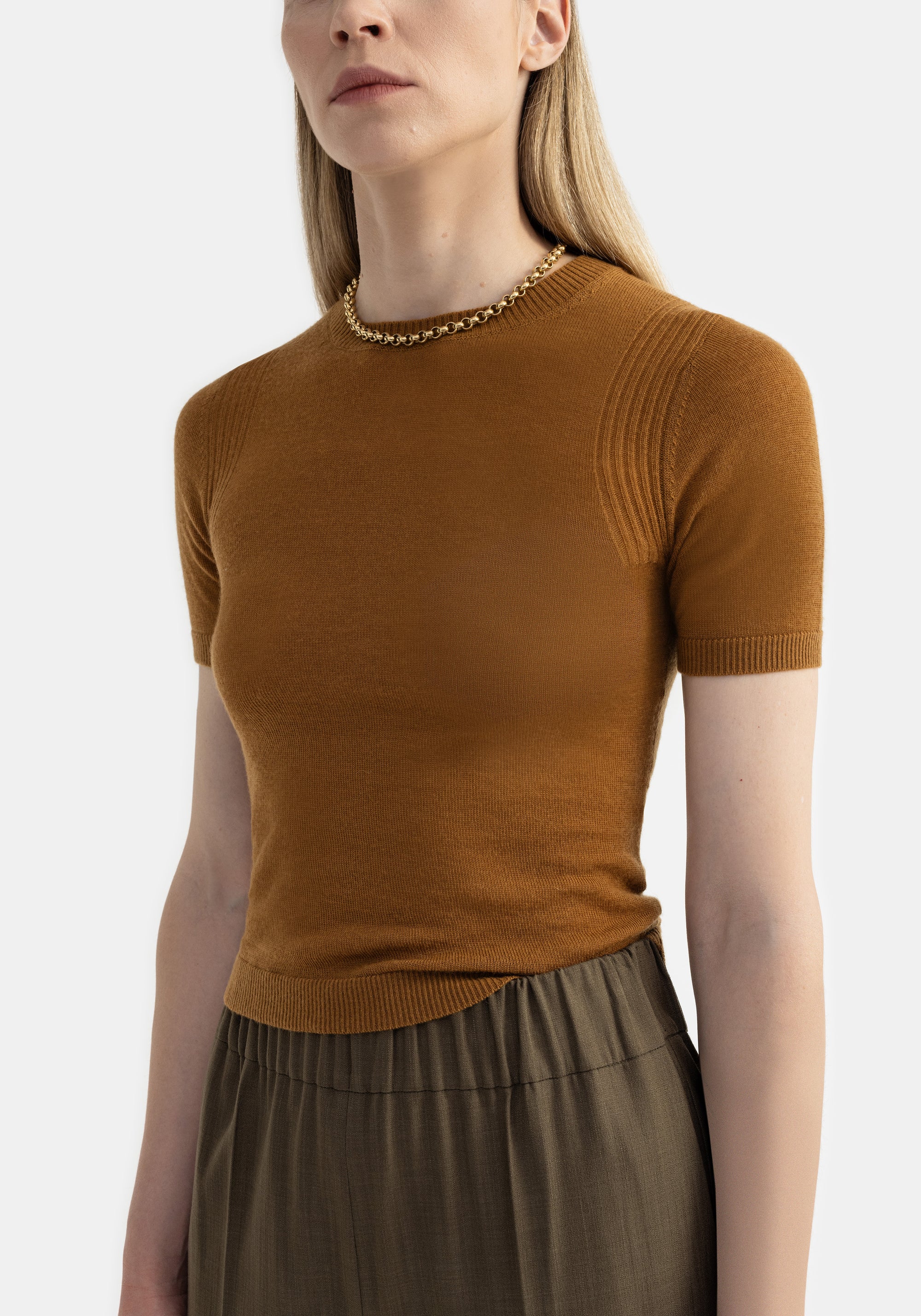 T-shirt Hilary en cachemire - Camel