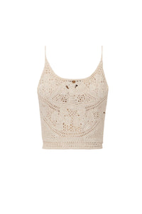 CREAM LACY TOP