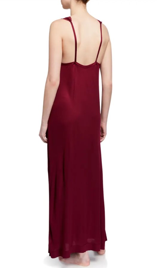 Bianca long nightdress - Cranberry