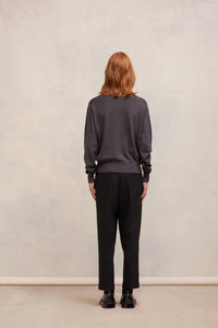 Ami de Cœur wool roll neck jumper - Heather Grey