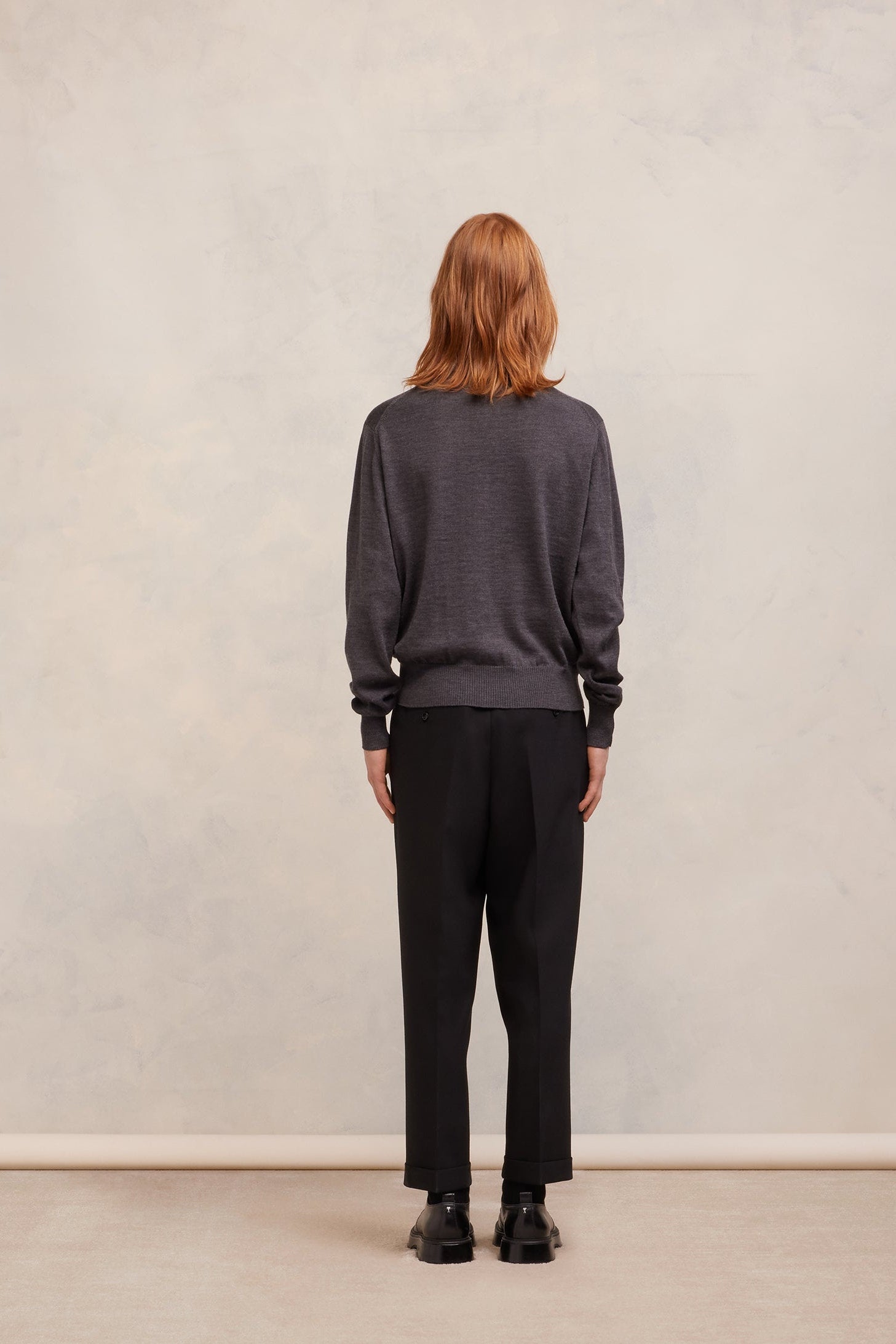 Ami de Cœur wool roll neck jumper - Heather Grey