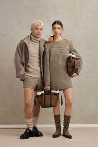 Ami de Coeur cashmere turtleneck jumper with embroidery - Champagne