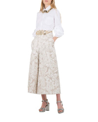 Chemise Mélanie décorée de rose - White