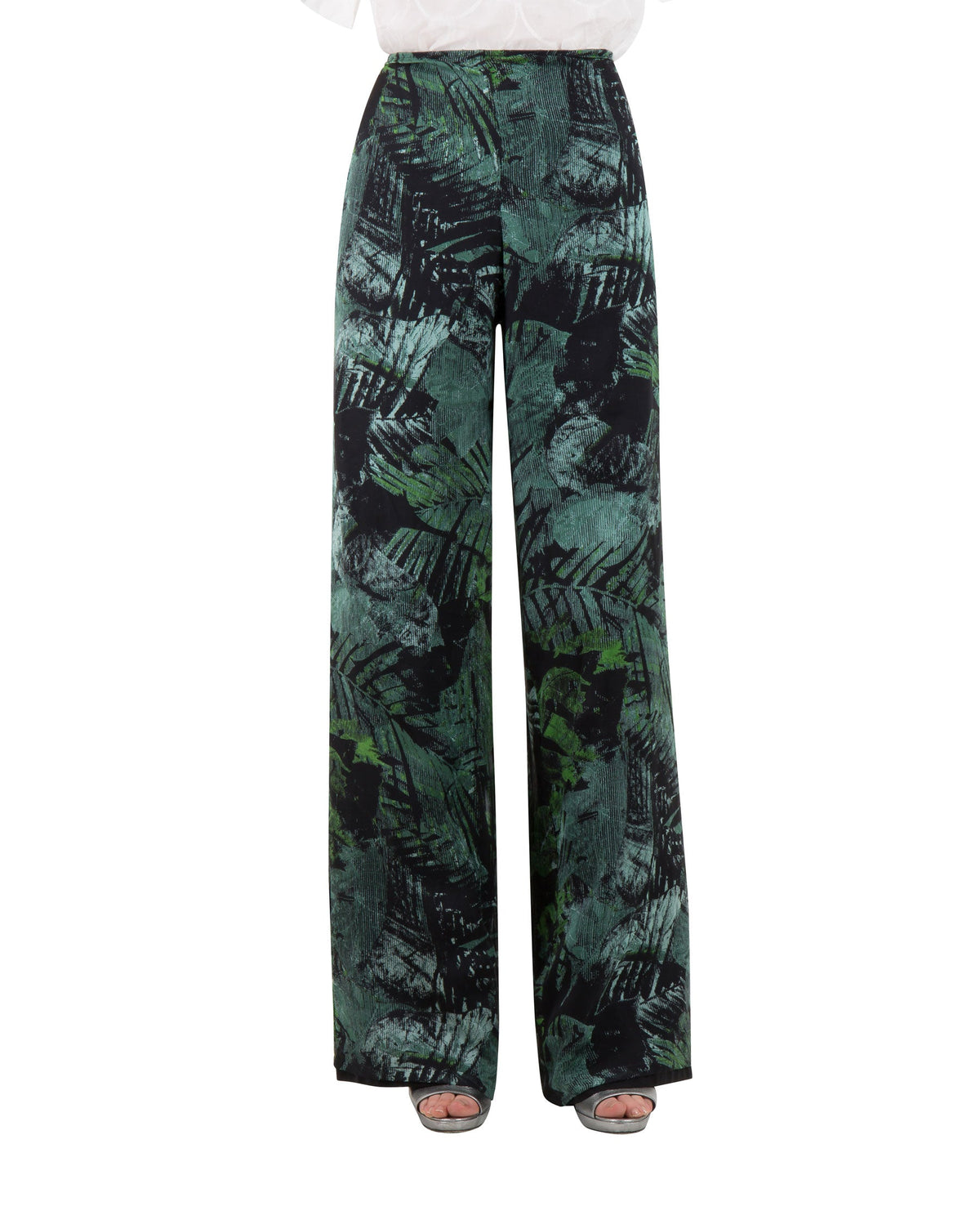 Pantalon Mendy en Soie - Green Almond