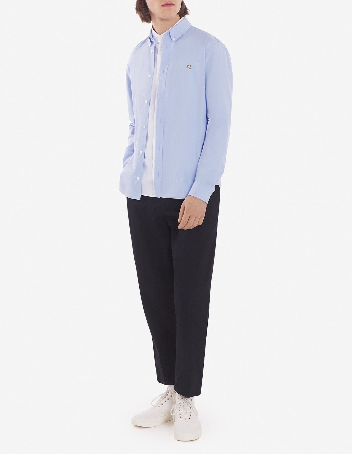 Shirt with embroidery - Light Blue