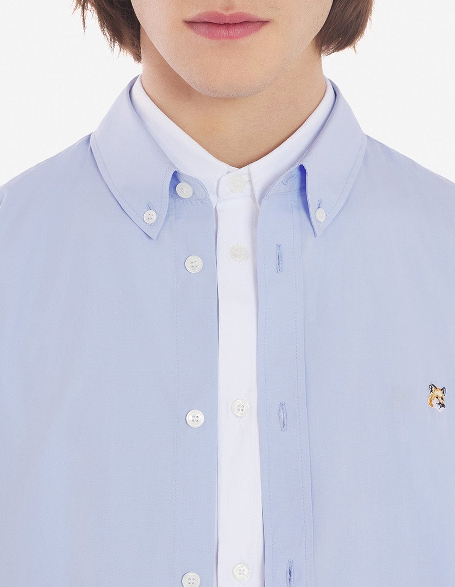 Chemise avec broderie - Light Blue