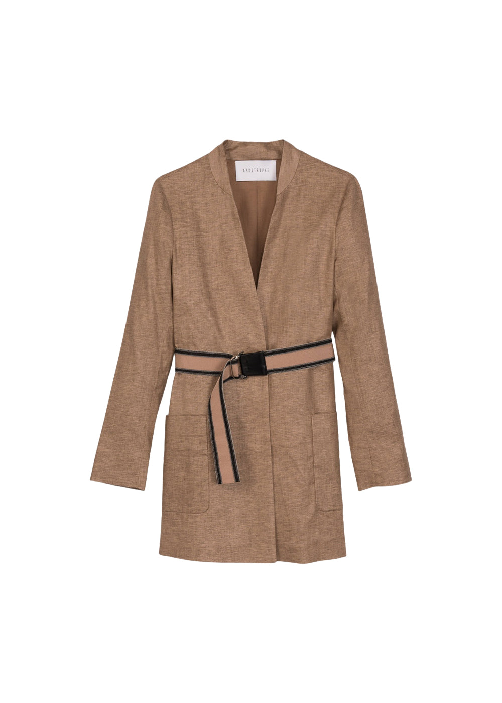 Long belted jacket - Dark Beige