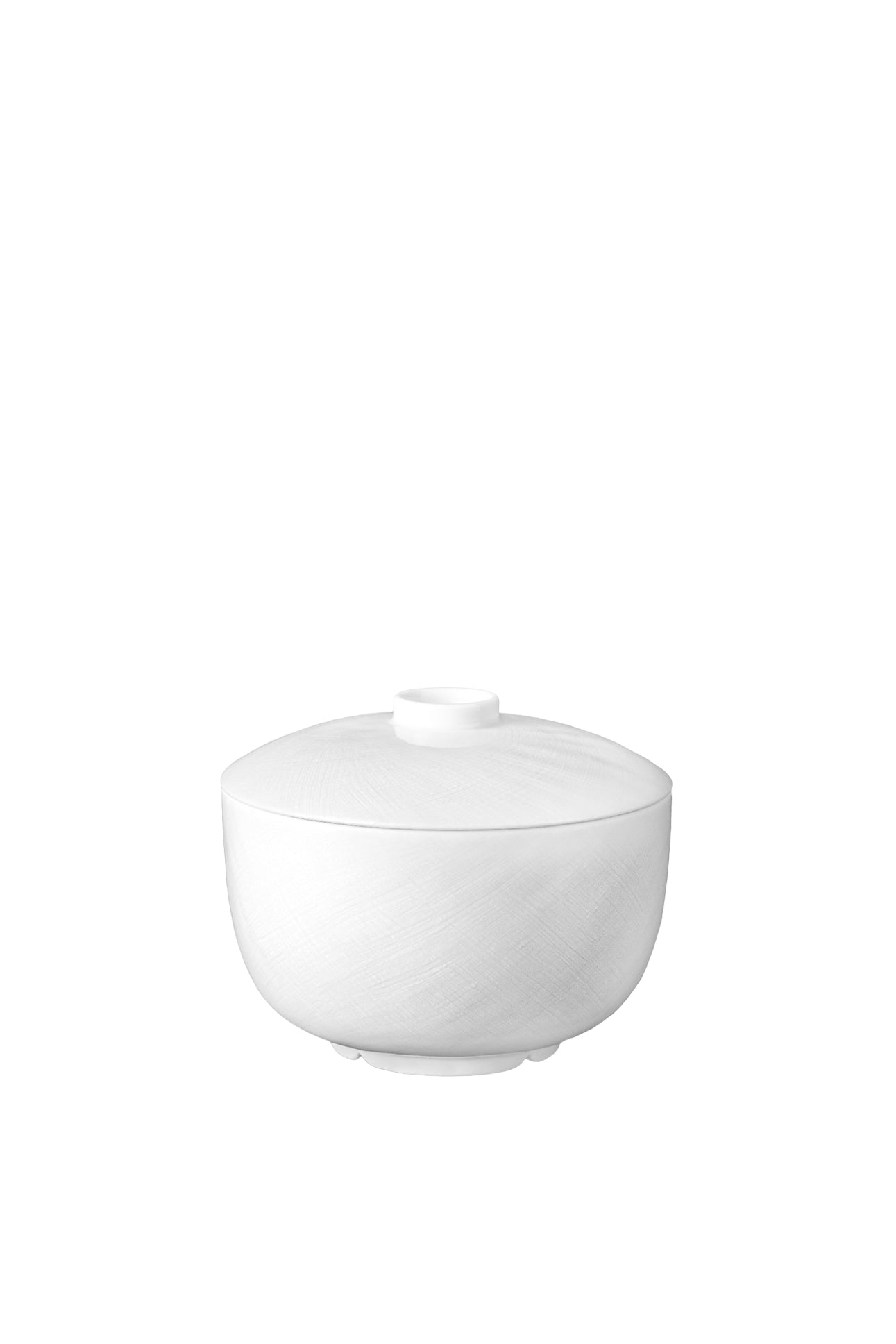 Han rice bowl with porcelain lid - White