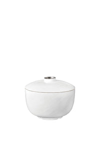 Bol à riz Han en porcelaine - Blanc & Argent