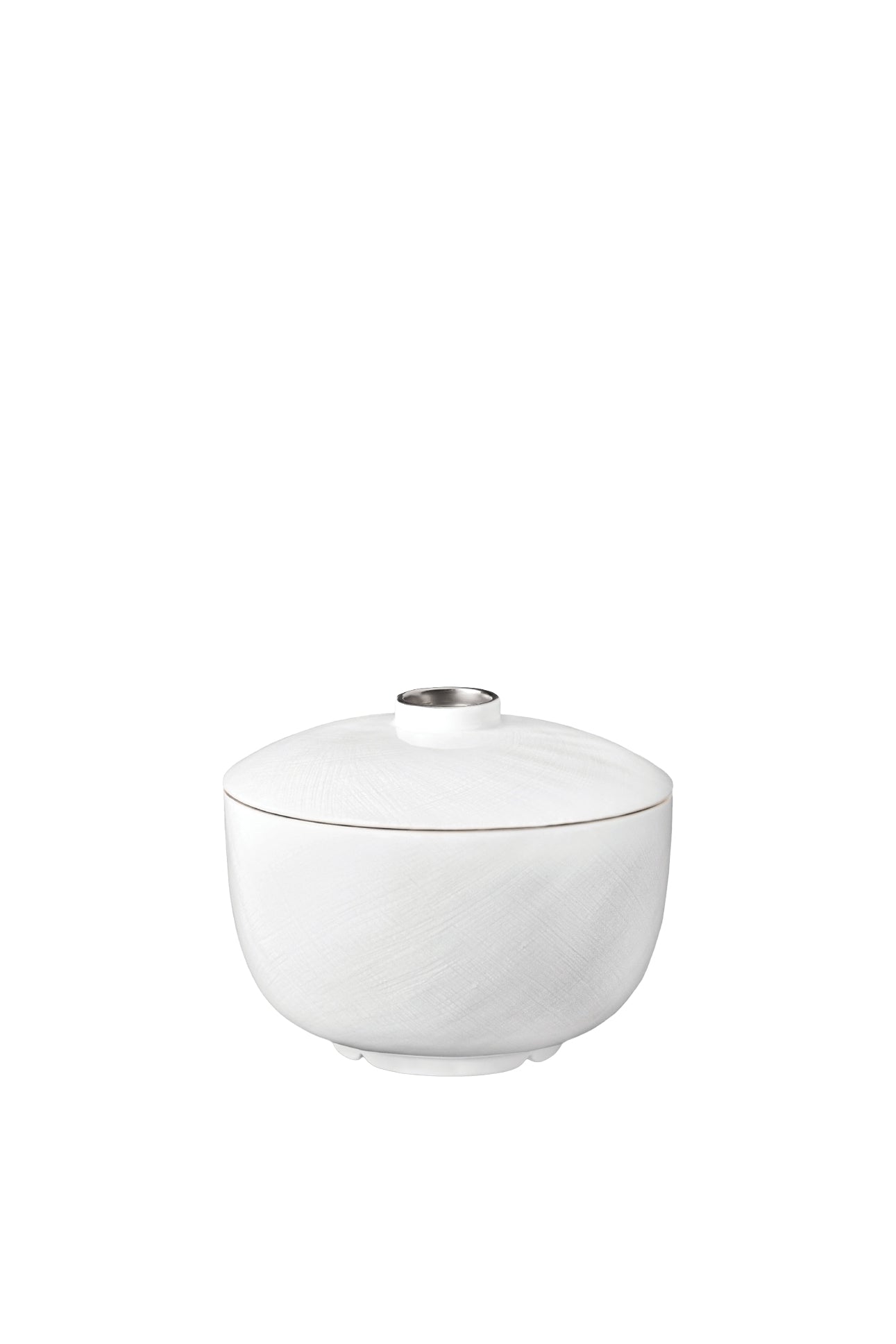 Bol à riz Han en porcelaine - Blanc & Argent