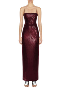 Robe longue Stargaze à bretelles - Blood Red