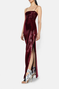 Robe longue Stargaze à bretelles - Blood Red
