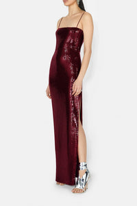 Robe longue Stargaze à bretelles - Blood Red