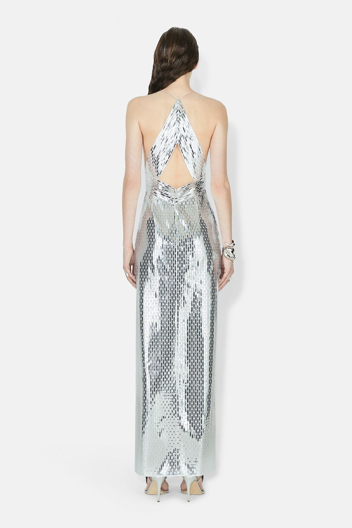 Mirrored Prism Dress - Silver