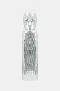 Mirrored Prism Dress - Silver