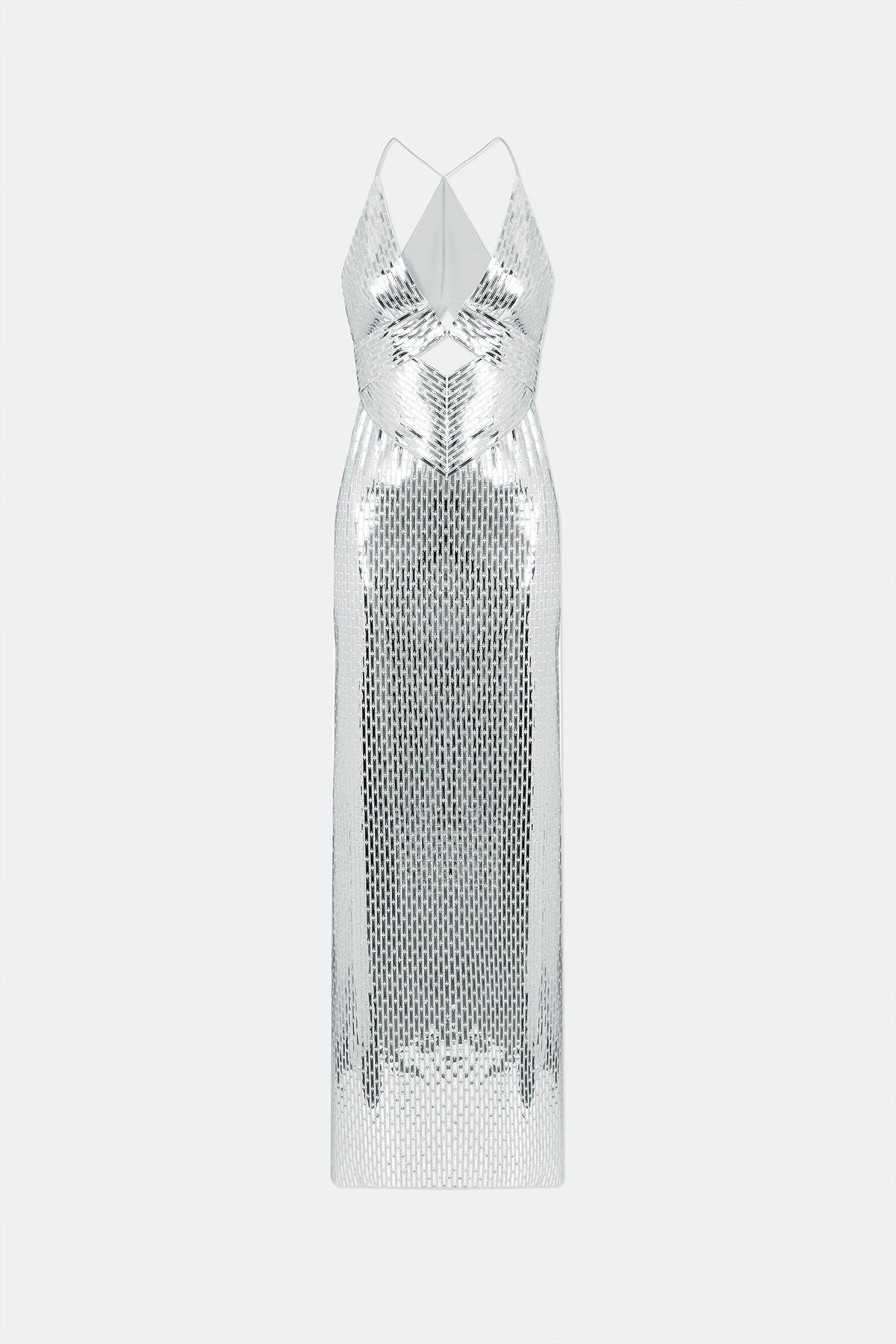 Mirrored Prism Dress - Silver