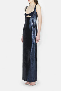 Liquid Twist Dress - Blackcurrant