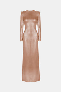 Frieze Long Sleeve Dress - Copper