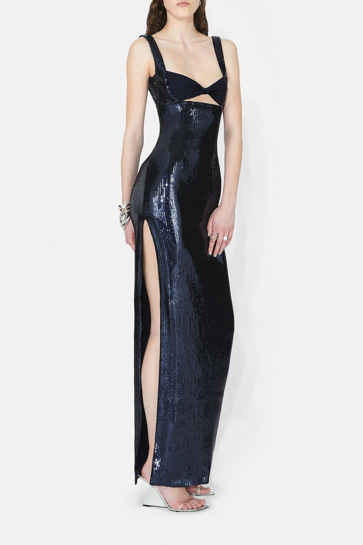 Liquid Twist Dress - Blackcurrant