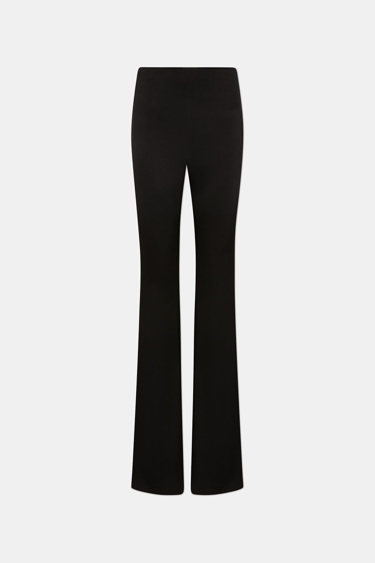 High Waisted Satin Trouser - Black