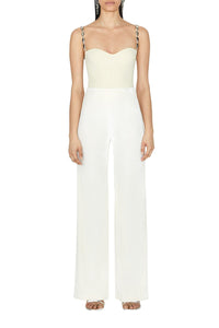 Crystal Wave Bodysuit - Creme
