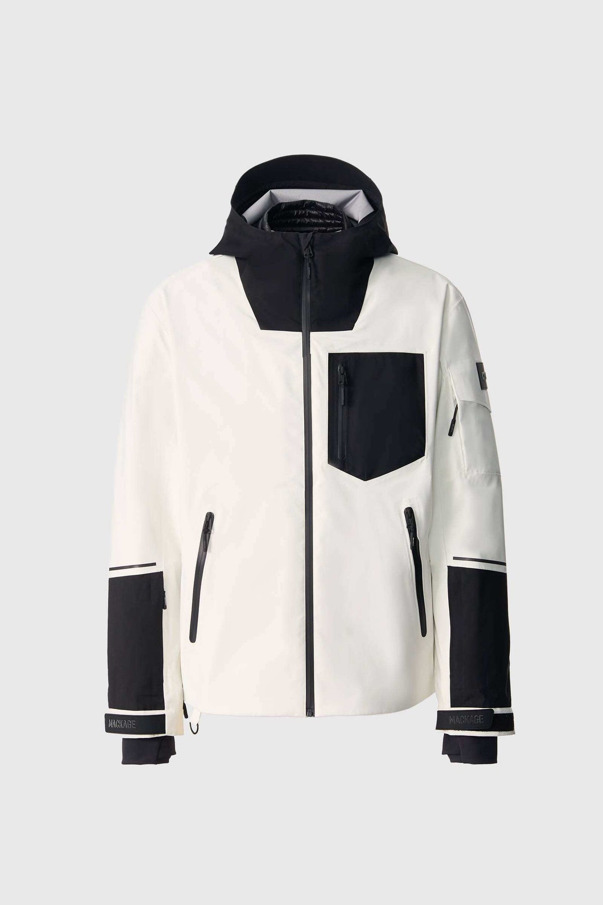 Off White Men's Hooded Rainwear/ Rainproof Jacket