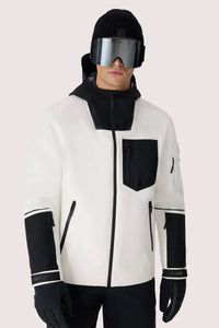 Off White Men's Hooded Rainwear/ Rainproof Jacket