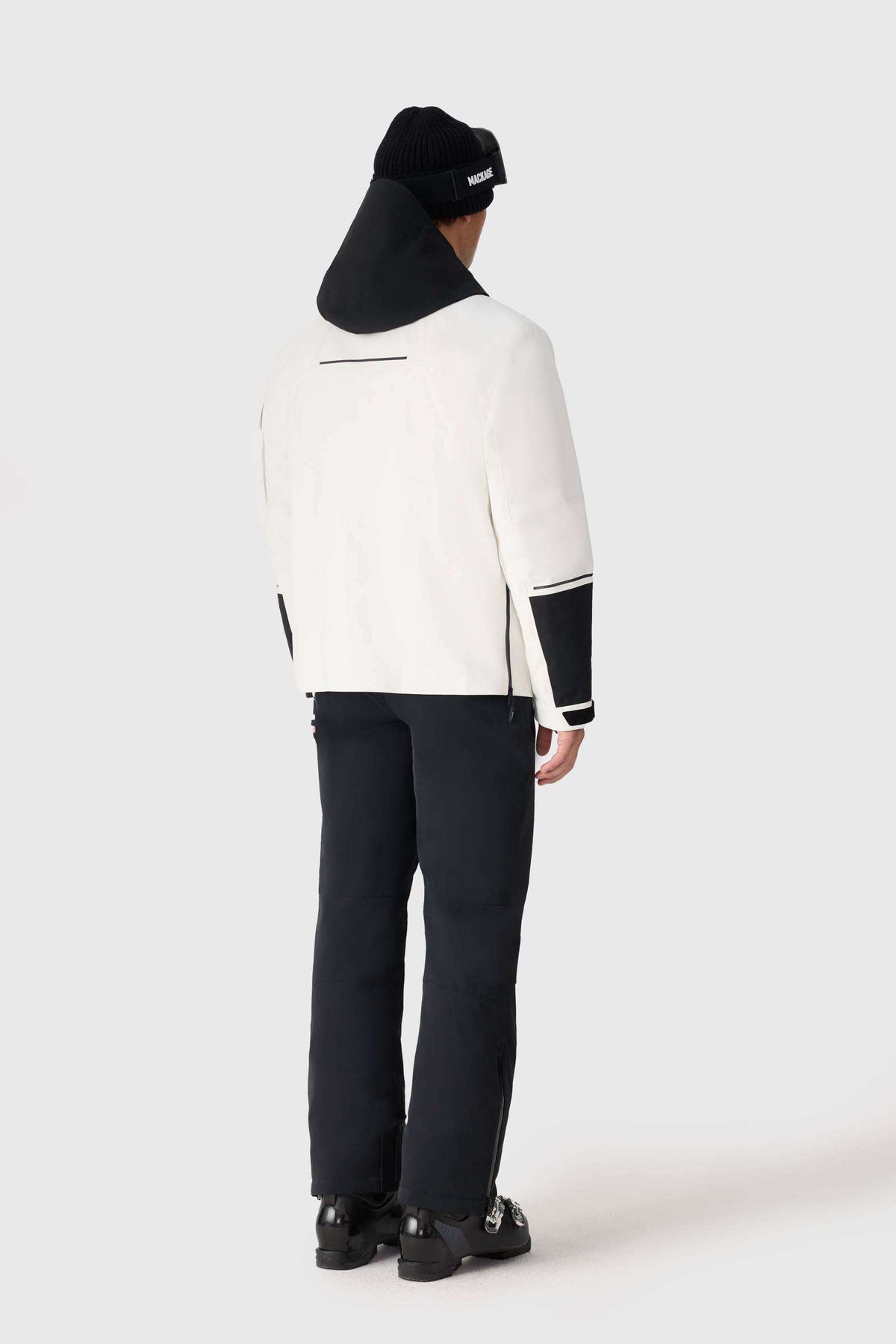 Off White Men's Hooded Rainwear/ Rainproof Jacket
