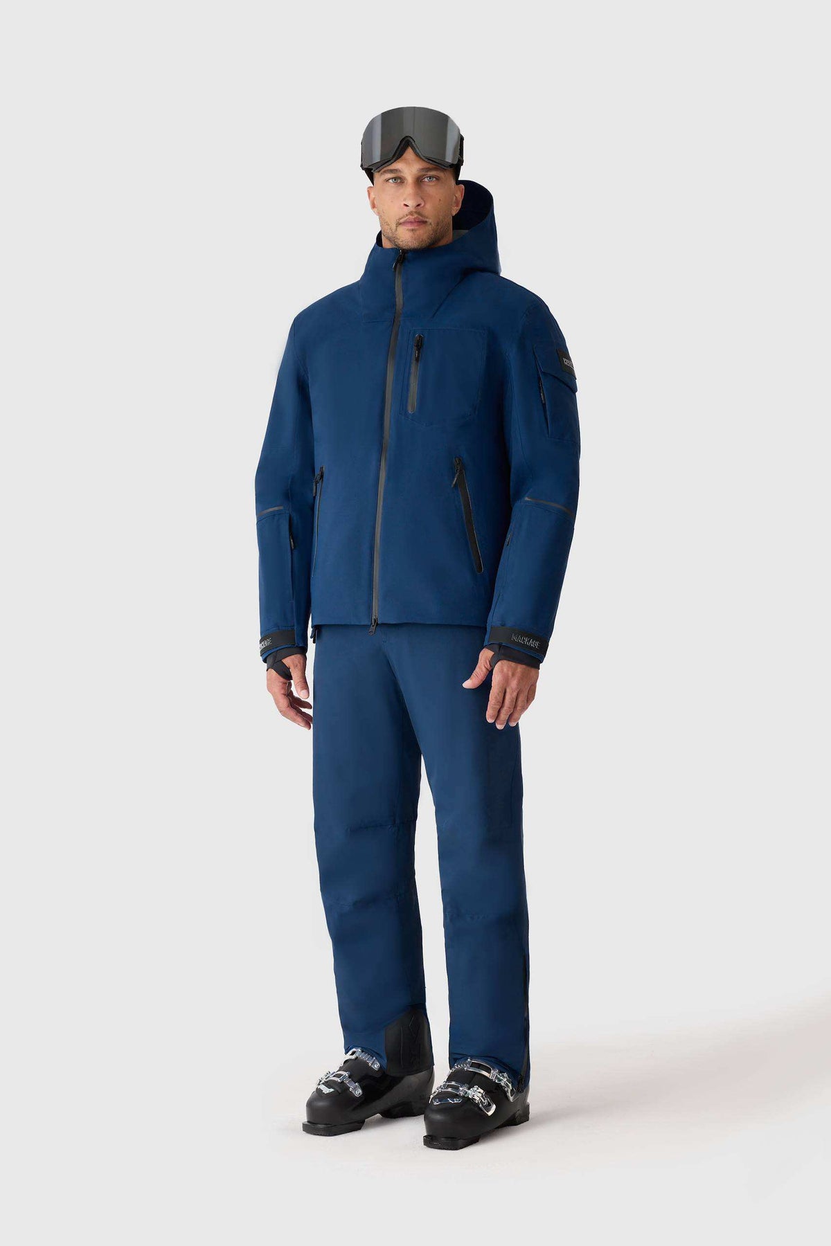 Olympic Blue-Green Camouflage Men's Hooded Rainwear/ Rainproof Jacket