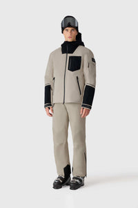 Taupe Men's Hooded Rainwear/ Rainproof Jacket
