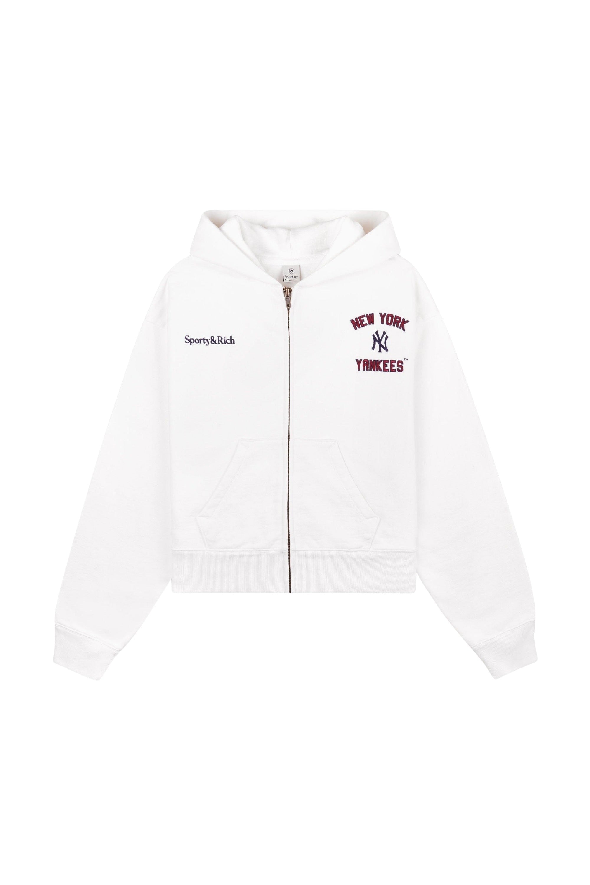 Sweat à capuche à fermeture zippée - White