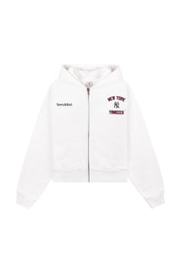 Sweat à capuche à fermeture zippée - White