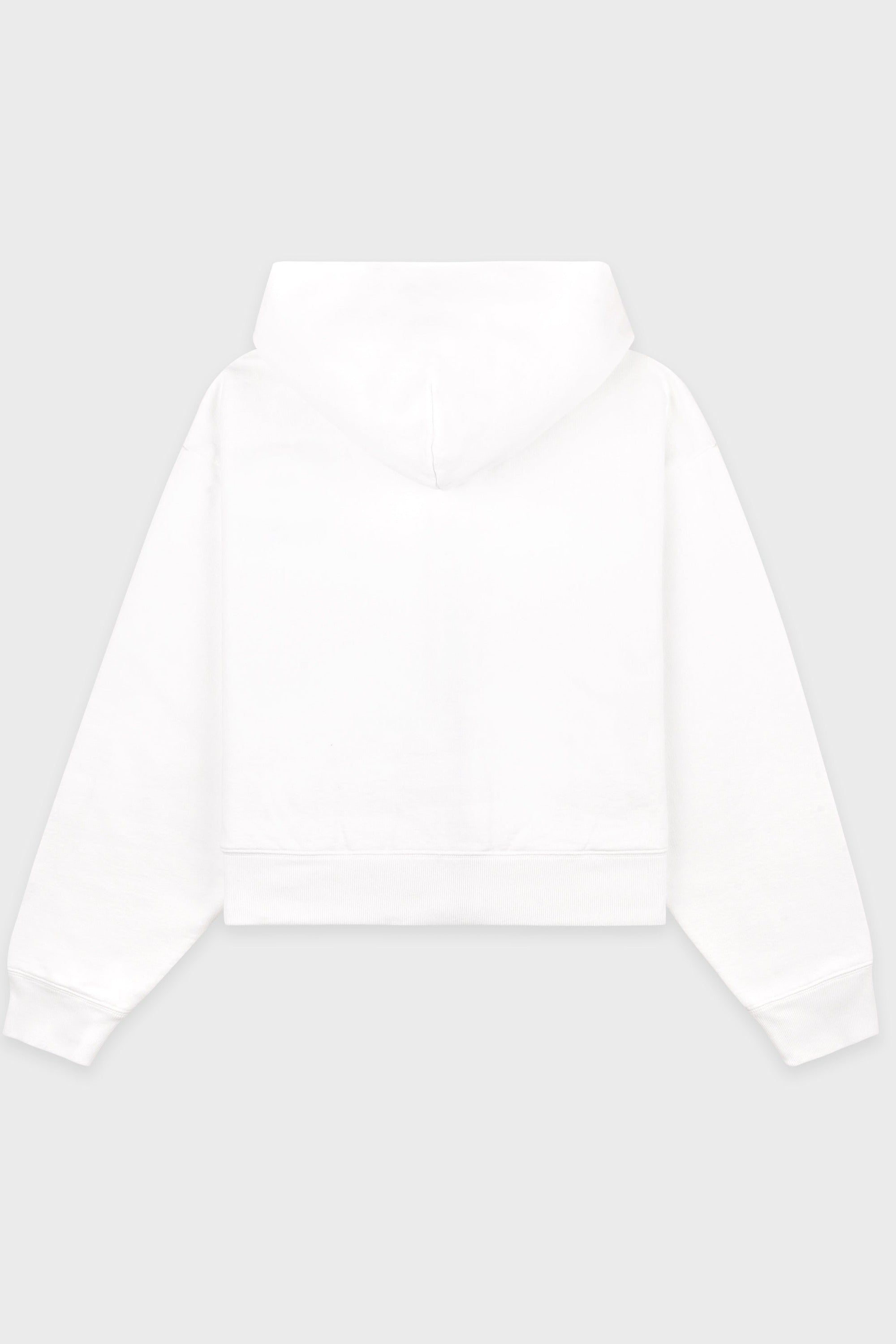 Sweat à capuche à fermeture zippée - White