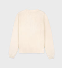 Pull brodé en maille - Cream
