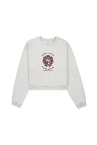 Sweatshirt court à col rond - Heather Gray