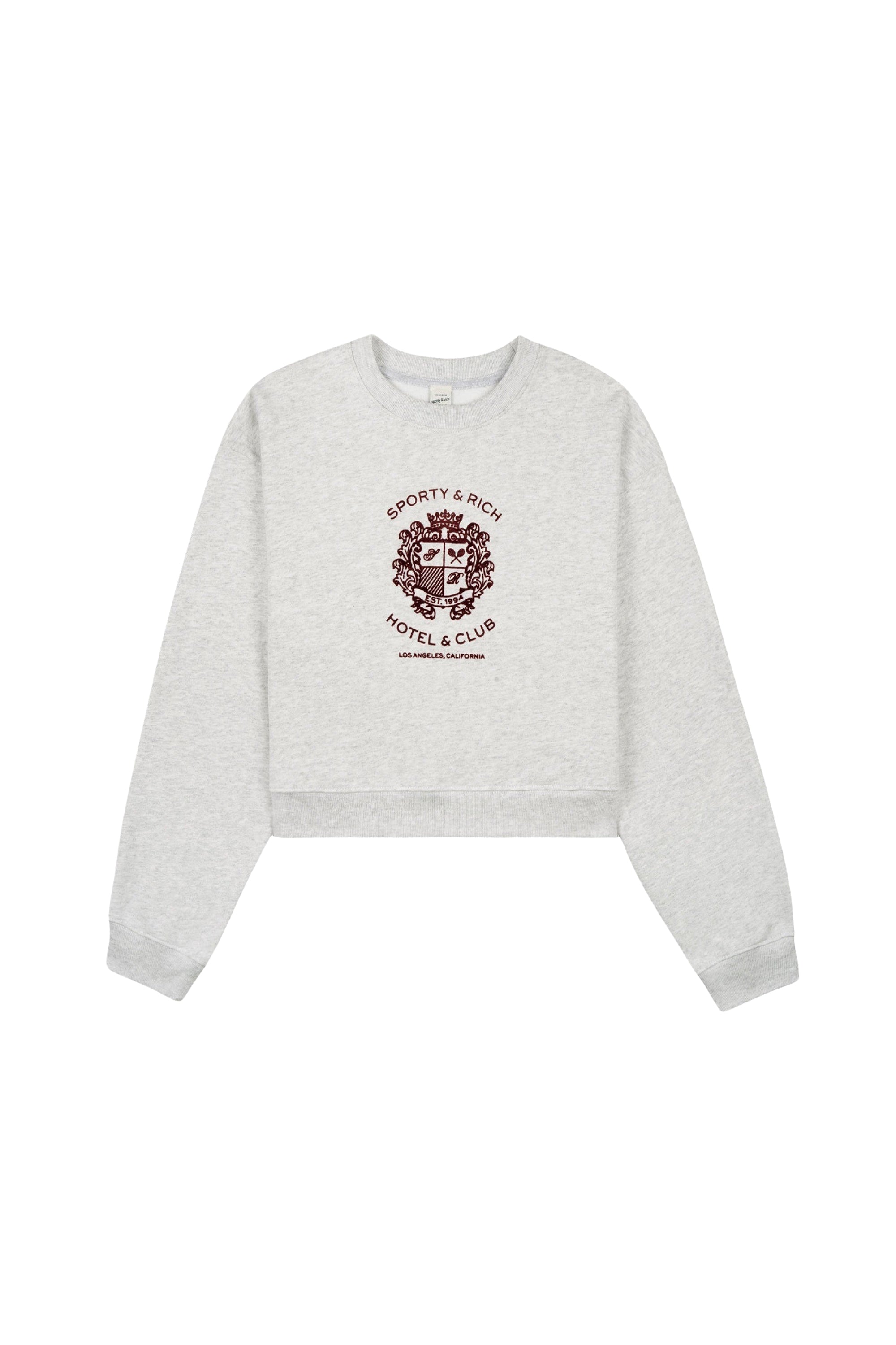 Sweatshirt court à col rond - Heather Gray