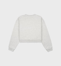 Sweatshirt court à col rond - Heather Gray
