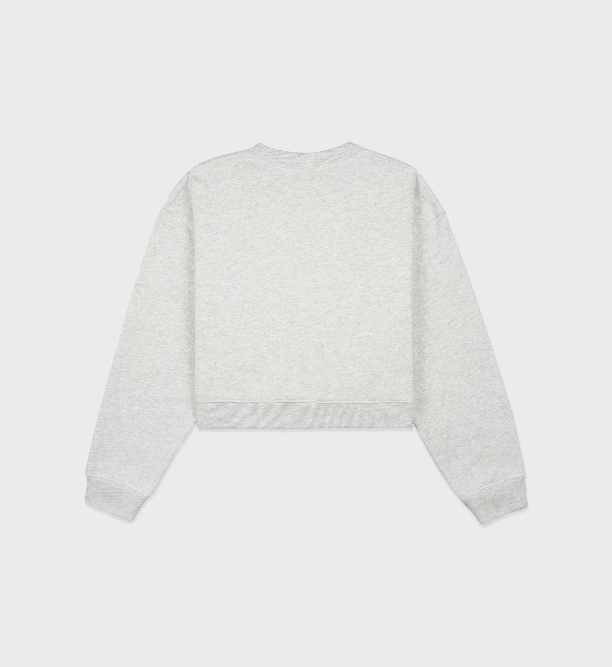 Sweatshirt court à col rond - Heather Gray