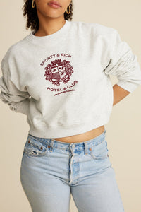 Sweatshirt court à col rond - Heather Gray