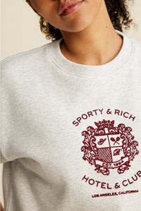 Sweatshirt court à col rond - Heather Gray