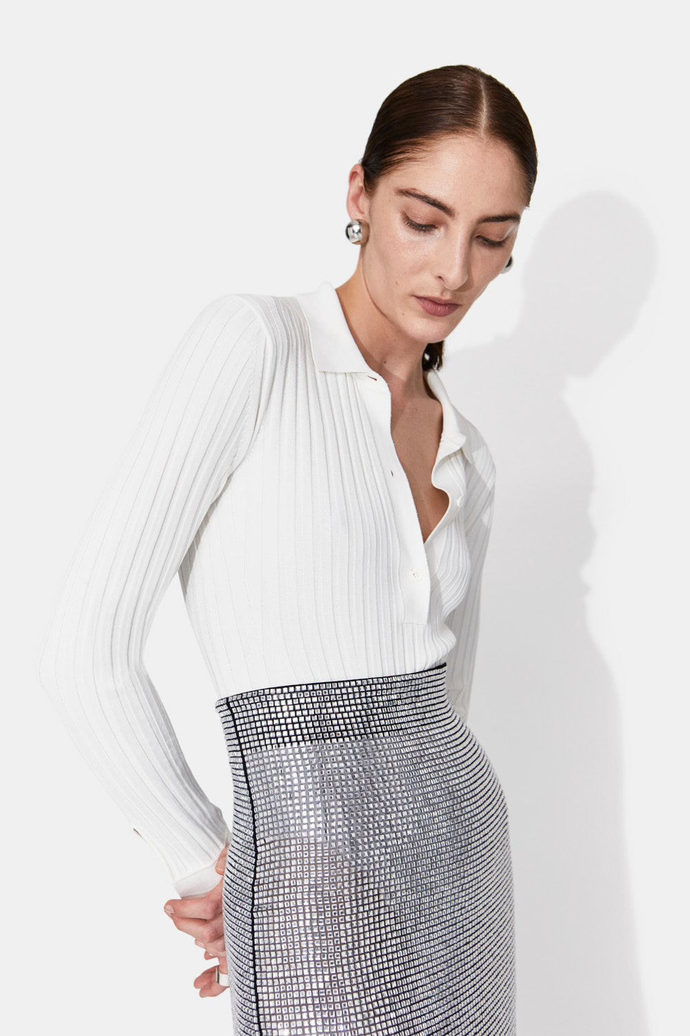 Rhea Long Sleeve Body Suit - Ivory