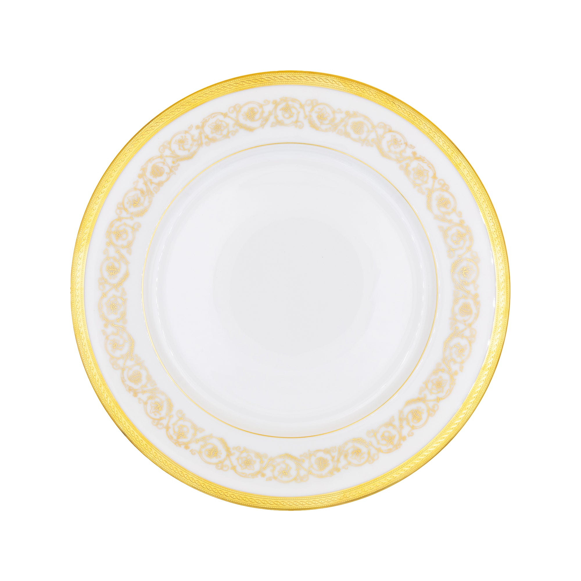 Assiette de présentation Ambassade en porcelaine - Or